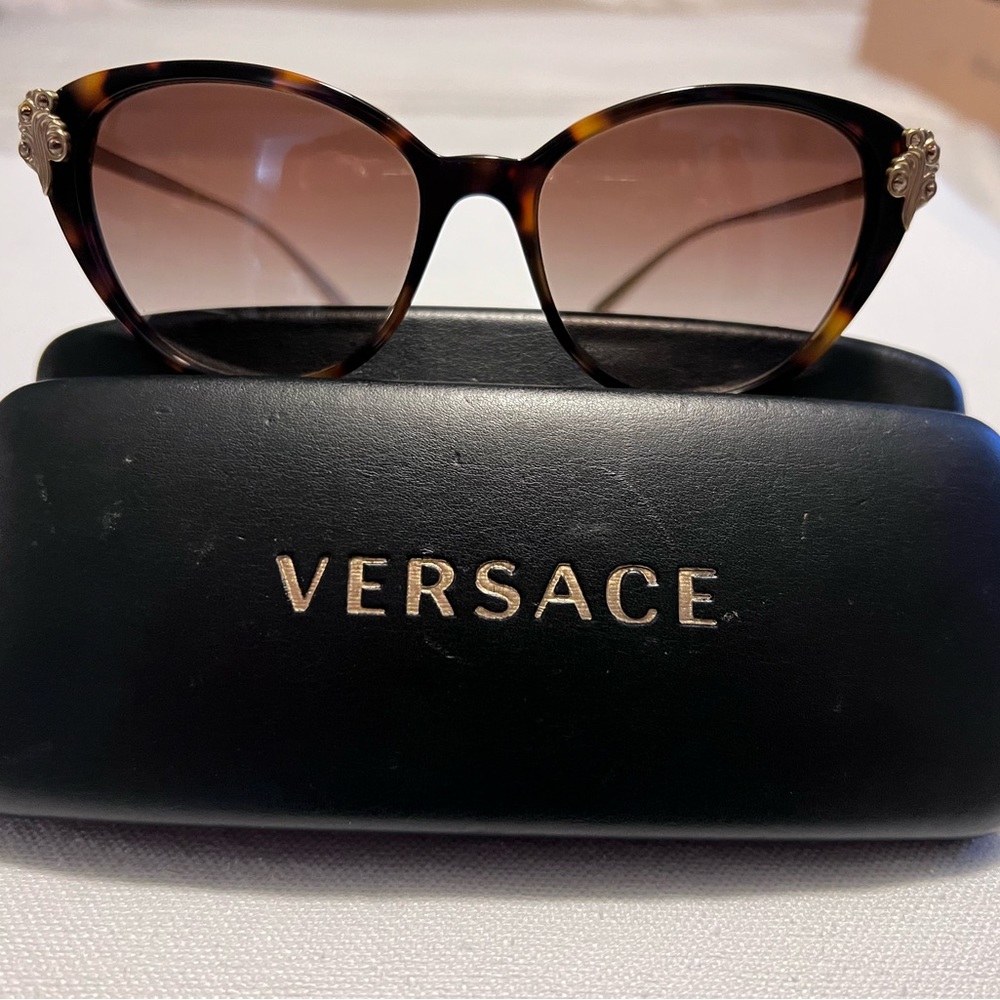 Versace Statement Sunglasses. With Embellishments… - image 1